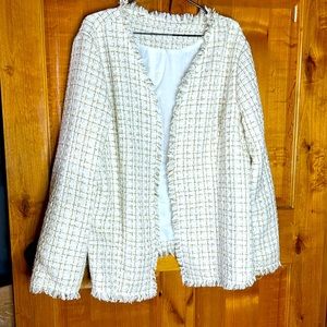 COPY - White and gold tweed Jacket.